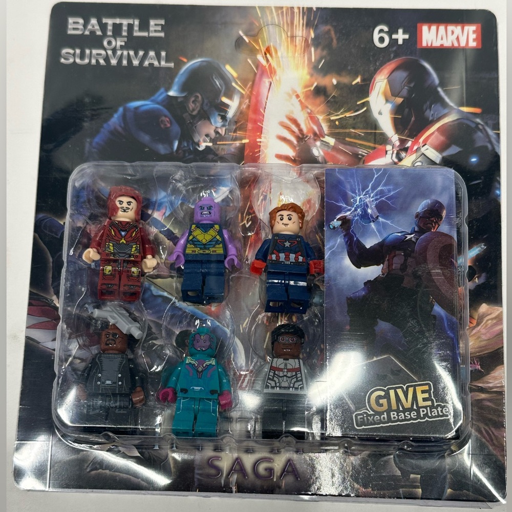 Mini Action Figures Thanos Vision Falcon Scarlet Witch Captain America BUNDLE